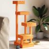 Cat Tree Wax brown Solid pine wood Large Durable Cat Tree