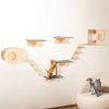 VEVOR Wall Mounted Cat Shelves, Cat Wall Shelves and Perches with Jumping Boards, Cat Beds, Hammocks & Cat Tree