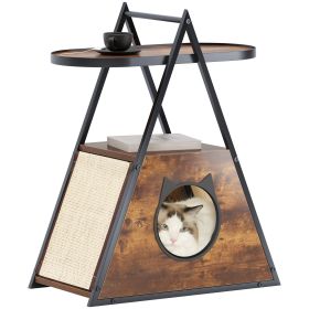 Vintage Cat Condo End Table – Multi-Functional Cat House & Side Table