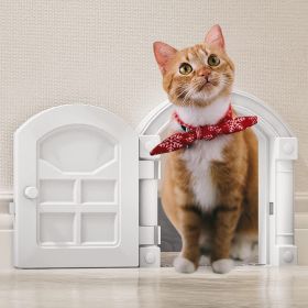 Cat Door Interior Door; No Noise Interior cat Door;  Indoor cat Door; cat Hole Door for Cats Up to 20 lbs; No-Flap Cat Door - Suitable for Any Door -