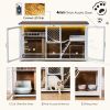 Multi-Functional Wooden Cat Villa TV Stand – Stylish Cat House & Entertainment Center