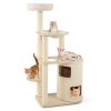 60 Inches Tall Cat Tree with 2-Story Condo and Sisal Scratching Posts