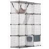 VEVOR Large 4-tier Cat Cage, 41 x 14 x 55", Detachable Metal Wire Cat Enclosure, with Litter Box Hammock Ramp ladders