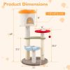 1PC Cute Mushroom Cat Tree with Sisal Scratching Posts Top Condo and Padded Platforms