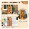 Wooden Cat House for 1-3 Cats Catio Enclosure on Wheels Easy to Move Orange