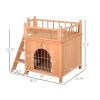 Nature's Haven Cat Treehouse, 2-Story Outdoor Sanctuary with Balcony