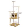 VEVOR Large Cat Tree, 68.9 inches Tall, Cat Tower, Multi-level Cat Condo Furniture Activity Center with Cozy Perches, Sisal Scratching Posts, Hammock