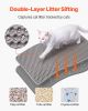 VEVOR Cat Litter Mat, 24 x 15 in, Double-Layer Litter Box Mat, Non-Slip & Urine-Proof Litter-Trapping Mats for Indoor Cats, Honeycomb Design