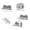 4 Pcs Cat Wall Furniture Set in Gray for Climbing Resting and Playing