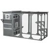Secure Outdoor Cat Enclosure Multi-Level with Lockable Doors for 2-3 Cats