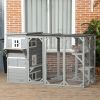 Secure Outdoor Cat Enclosure Multi-Level with Lockable Doors for 2-3 Cats