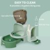 Cat Litter Box Easy to Clean Open with Scoop, Green