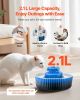 VEVOR Ceramic Cat Water Fountain, 2.1L/71oz Cupcake Pet Fountain, Porcelain Cat Water Dispenser with Ultra-Quiet Pump