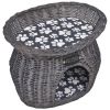 Cat House Gray Willow 17.3 x 13.0 x 13.4 in Portable Cat House