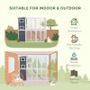 Wooden Outdoor Catio with Platforms, Asphalt Roof, Ramps, Light Gray