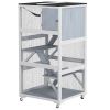 Outdoor Cat Enclosure Catio for Cats with Wheels, Weatherproof Catio with Multi-Level, Hammock for 1-3 cats up to 12lbs, Gray