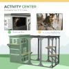 Secure Outdoor Cat Enclosure Multi-Level with Lockable Doors for 2-3 Cats