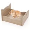 1PC Elevated Pet Bed Frame with Rails and Cute Headboards