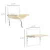 Modern Cat Wall Shelves 6PCs Steel Climbing Shelf Set Adjustable Height Activity Center with Platform Cream