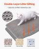 VEVOR Cat Litter Mat, 30 x 24 in, Double-Layer Litter Box Mat, Non-Slip & Urine-Proof Litter-Trapping Mats for Indoor Cats, Honeycomb Design