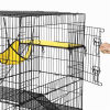 4 Tiers Rolling Cat Cage Pet Cage with Hammock;  Black