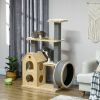 Cat Tree with Scratching Posts Double-Layer House for Indoor Cats Natural