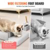 VEVOR Cat Litter Box, 6 inches Deep, XL Extra Large Stainless Steel Cat Litter Box with Scoop, Wide Filtering Foot Board & High Sides