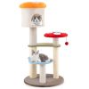 1PC Cute Mushroom Cat Tree with Sisal Scratching Posts Top Condo and Padded Platforms