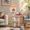 1PC Cute Mushroom Cat Tree with Sisal Scratching Posts Top Condo and Padded Platforms