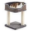 Multi-Level Cat Climbing Tree with Scratching Posts and Large Plush Perch