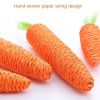 Pet cat toys nibbling toys cute paper rope carrot toys with built-in bells