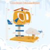 1PC Indoor Small Aviation-themed Cat Tree Cat Tower with Helicopter Top Perch