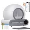 VEVOR 65L Self Cleaning Cat Litter Box with Odor Removal APP Control Sensor Gray