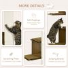 Wall-Mounted Cat Tree, 4-Layer Cat Wall Shelves Furniture with Scratching Board, Kitten Activity Center with Cushions, Natural