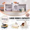 VEVOR Cat Litter Box Enclosure for 2 Cats, Litter Box Furniture Hidden with Double Rooms, Wooden Cat Box Cabinet Fit Most of Litter Box