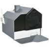 Hooded Cat Litter Box Furniture Gray Particle Catching Drawer Type Pan Scoop Easy Cleaning