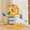 1PC Indoor Small Aviation-themed Cat Tree Cat Tower with Helicopter Top Perch