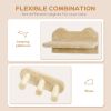 3pc Cat Wall Shelves w/ Scratching Post, Perches, Ladder, Steps & Scratching Board, Beige