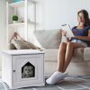 1PC Side table Nightstand Weatherproof Multi-function Cat House