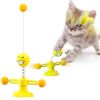 Cat Pet Toy Spinning Ball Feather 360 Free Rotating, Multifunctional Rotating Turntable Spring Man Cat Toy, Interactive Feather & Suction Cup
