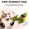Interactive Cat Toy - Indoor Cat with Catnip Interactive Chirp Bird Teaser - Cat Teasing Artifact - Bird Feathers and Sound Attracting Kitten Artifact