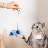 Interactive Cat Toy - Indoor Cat with Catnip Interactive Chirp Bird Teaser - Cat Teasing Artifact - Bird Feathers and Sound Attracting Kitten Artifact
