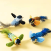 Interactive Cat Toy - Indoor Cat with Catnip Interactive Chirp Bird Teaser - Cat Teasing Artifact - Bird Feathers and Sound Attracting Kitten Artifact