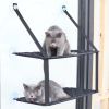 Pet Life 'Cat Laze' Suction Cupped Dual-Leveled Kitty Cat Lounger