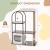 47 Inch Tall Cat Tree Tower Top Perch Cat Bed with Metal Frame