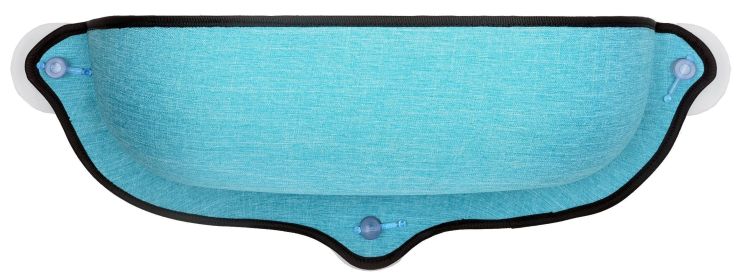 Pet Life 'Gravity-Lounge' Suction Cup Kitty Cat Lounger and Bed (Color: Blue)