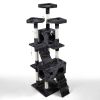 Multi-Level Cat Tree Tower House with Play Tunnel and Dangling Interactive Toy