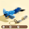 Interactive Cat Toy - Indoor Cat with Catnip Interactive Chirp Bird Teaser - Cat Teasing Artifact - Bird Feathers and Sound Attracting Kitten Artifact