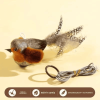 Interactive Cat Toy - Indoor Cat with Catnip Interactive Chirp Bird Teaser - Cat Teasing Artifact - Bird Feathers and Sound Attracting Kitten Artifact