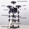 Cat Tree 67 Inch Multi-Level Large Tall Cat Tower with 3 Plush Top Perches,4 Sisal Scratching Post Cat Condo Play House Kitty Activity Center